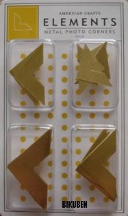American Crafts: Metal photo corners - Gold