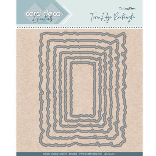 Card Deco Essentials - Dies - Torn Edge Rectangle