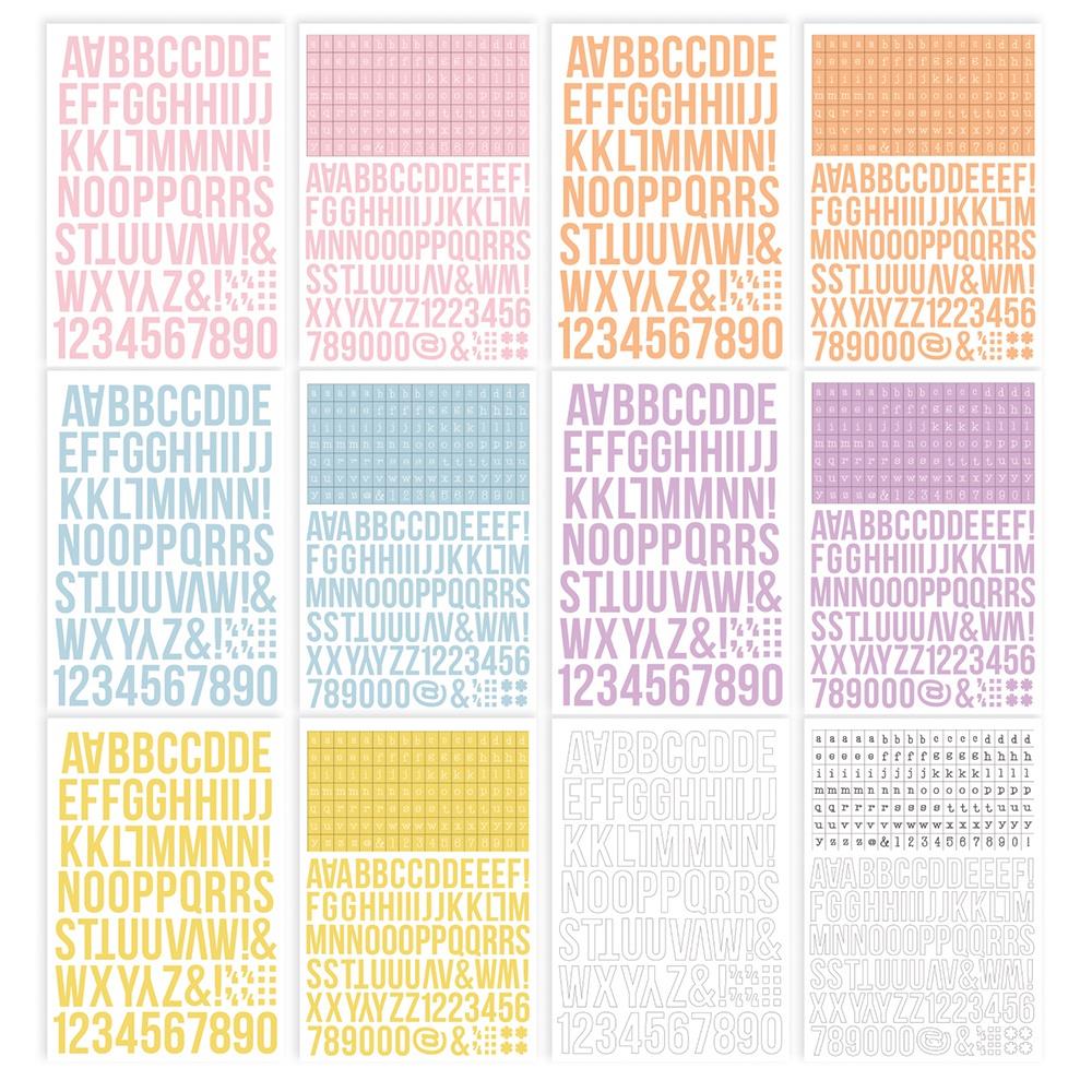 Simple Stories - Color Vibe - Alpha Sticker Book - Spring