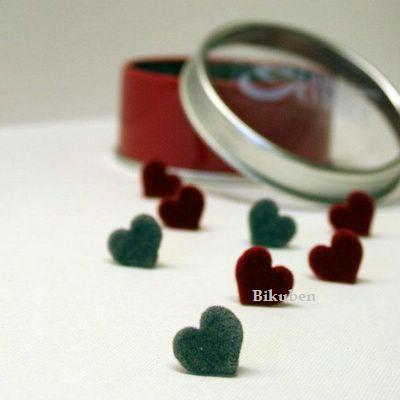 Scrappers Choice: Fløyelsbrads - Hjerte Rød/Grå