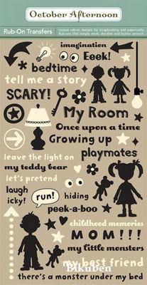 October Afternoon: My Room - Rub Ons