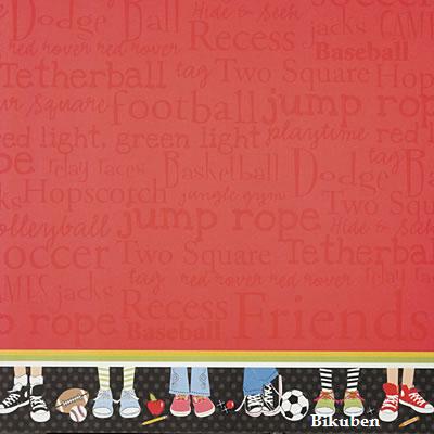 DCWV:Grade School - Shoe Words 12 x 12"