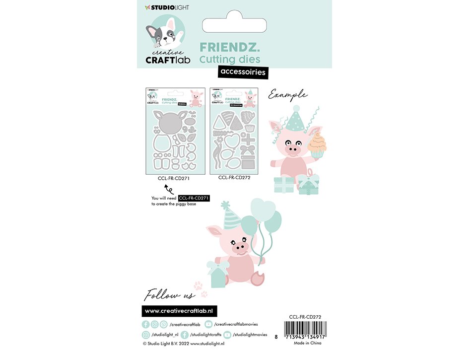 Studiolight - Dies - Friendz cutting Dies - Piggy Accessories