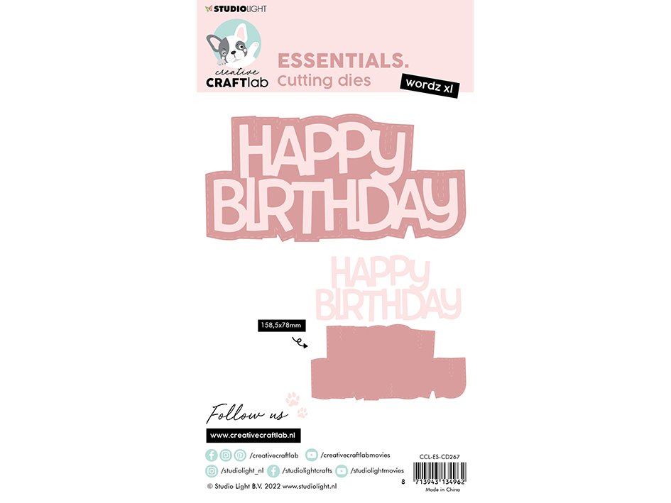 Studiolight Essentials Wordz XL Dies - Happy Birthday