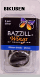 Bazzill: Ribbon Brads 25mm Round - Silver