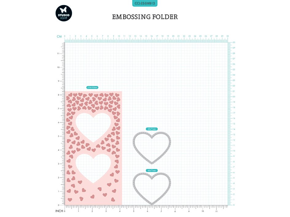 Studiolight - Essentials Embossing Folder - Hearts