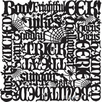 Frightful Coll: Halloween Words Die Cut Paper