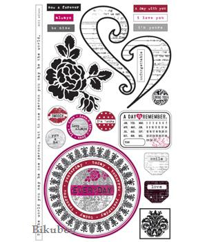 Love Letters - Flocked Chipboard Stickers