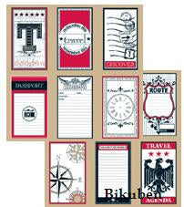 Travelogue - Travel Tags    12  x 12"