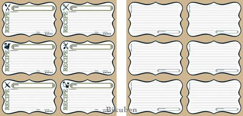 Bon Appètit - Bracket Recipe Cards     12  x 12"