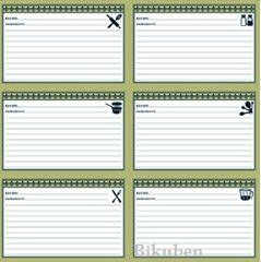 Bon Appètit -  Recipe Cards     12  x 12"