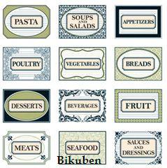 Bon Appètit -  Recipe Tags & Words     12  x 12"