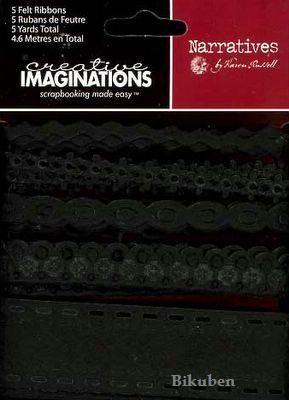 Creative Imaginations: Black Felt Ribbons