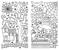 MM: Line art halloween stickers