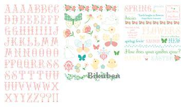 MM: Flower Patch - Easter Rub Ons