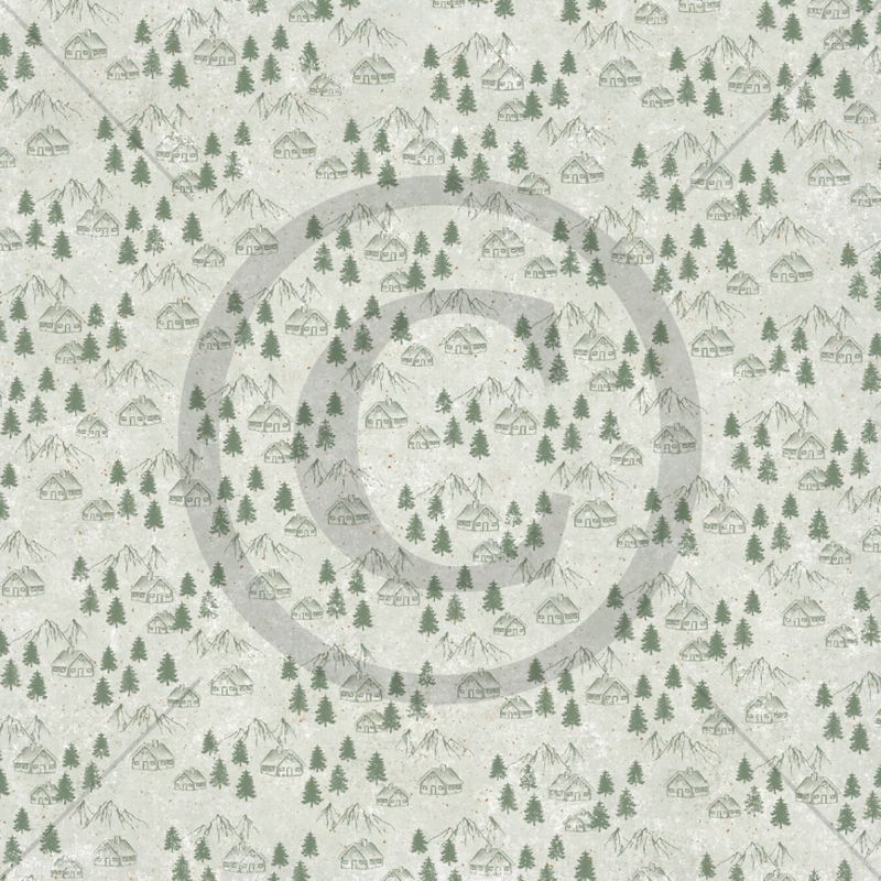 Papirdesign - Hyttetur - Vedstabel  - 12 x 12"