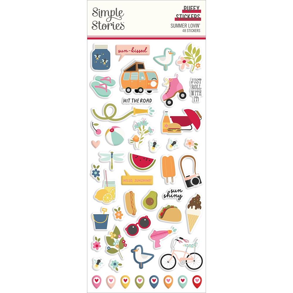 Simple Stories - Summer Lovin - Puffy  Stickers