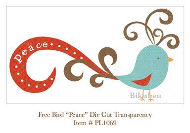 Penny Lane: Free Bird - "Peace" Die Cut Overlay
