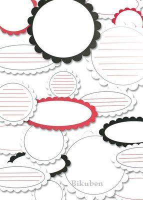 Jenni Bowlin: Scalloped Notecard Set Red/Black