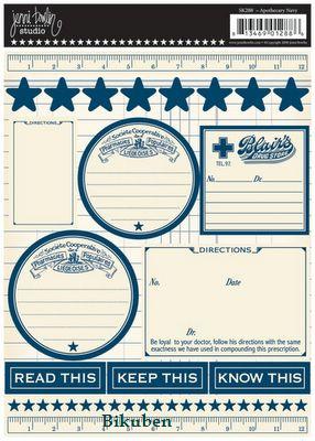 Jenni Bowlin: Apothecary Navy  Stickers