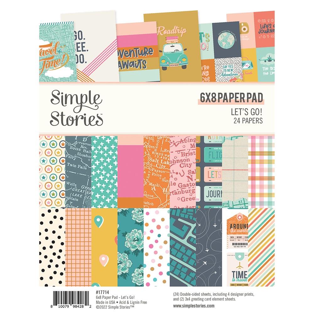 Simple Stories - Let's go - Paper Pad  -  6 x 8"