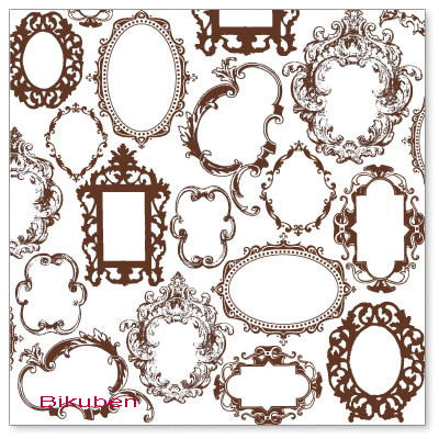 Hambly: Frame Wallpaper - Brown Overlay    12 x 12"