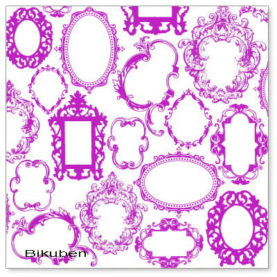 Hambly: Frame Wallpaper - Magenta Overlay    12 x 12"