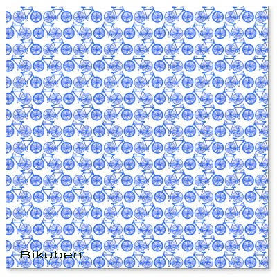 Hambly: Mini Bicycles- Blue Overlay    12 x 12"