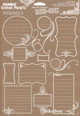 Hambly: Journaling 2 Rub Ons - WHITE