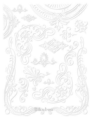 Hambly: Vintage Motifs Rub Ons - White