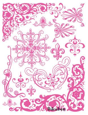 Hambly: Mini Vintage  Rub Ons - Pink