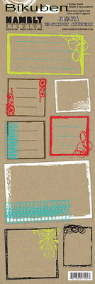 Hambly: Urban Frames Kraft Cardstock Stickers