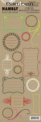 Hambly: Vintage Journal Bits Kraft Cardstock Stickers
