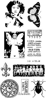 Stampington & Co: Butterfly Girl Clear Stamps