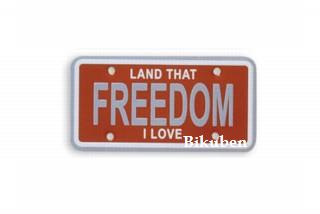 Karen Foster: Mini License Plate - Freedom