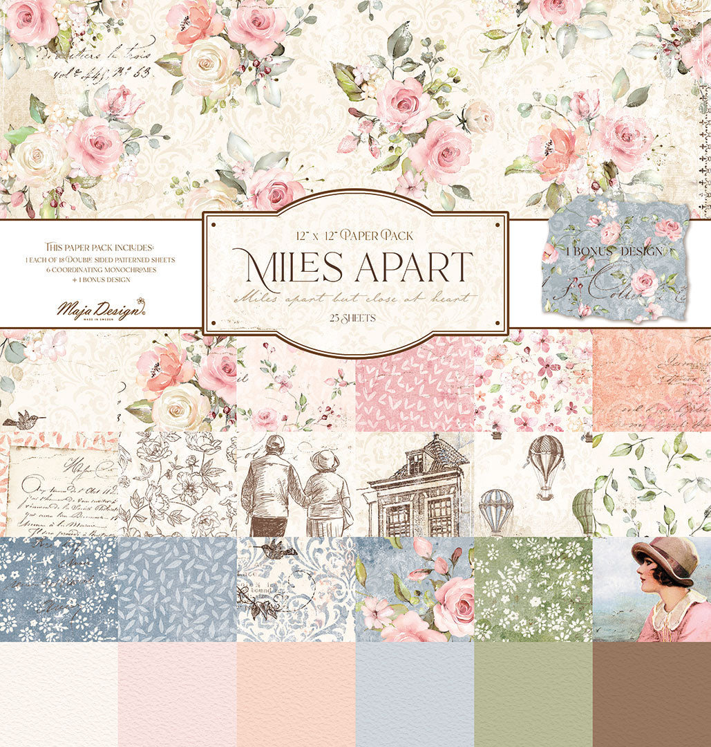 Maja Design - Miles Apart - Collection Pack - Hele serien - 12 x 12"