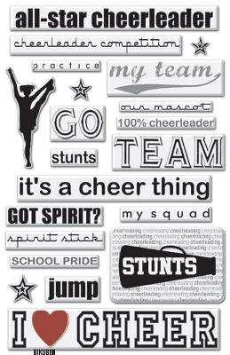 Creative Imaginations: Epoxy stickers - Cheerleader