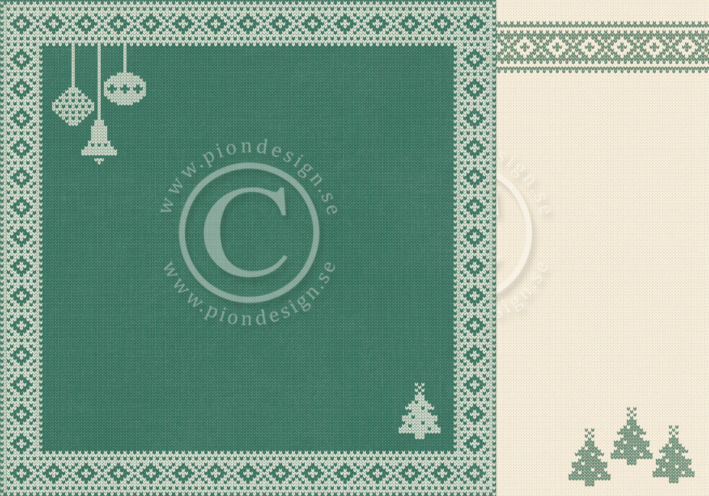 Pion Design - Home for Christmas - Knitting joy - 12 x 12"