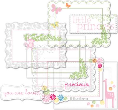 LYB:Baby Safari Girl - Clear Cuts Frames & Titles