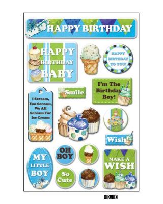 Creative Imaginations: Epoxy stickers - Birthday boy
