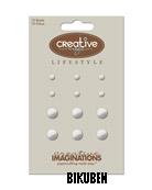 Creative Imaginations: White glitter brads