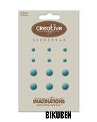 Creative Imaginations. Teal glitter brads