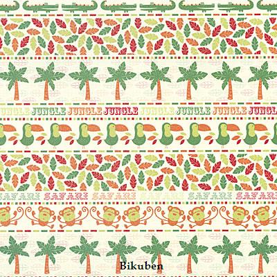 DCWV: Animal Crackers - Tropical Stripes Glitter 12 x 12"