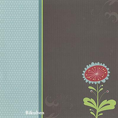 DCWV: Green Woodland - Red Flower 12 x 12"