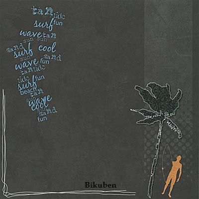 DCWV: Tahiti Beach - Surfer Black Glitter 12 x 12"