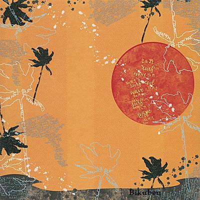 DCWV: Tahiti Beach - Orange Beach Glitter 12 x 12"