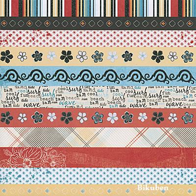 DCWV: Tahiti Beach - Strips Glitter 12 x 12"