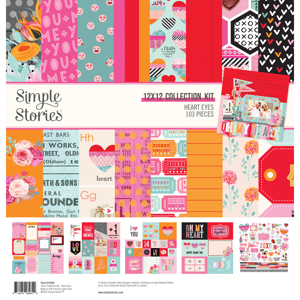 Simple Stories - Heart Eyes - Collection Kit - 12 x 12"