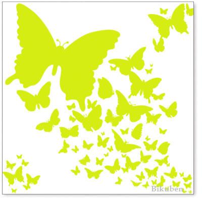 Hambly: Wings - Lime Green Overlay   12 x 12"