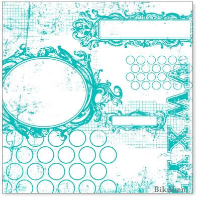 Hambly: All Mixed Up - Teal Overlay   12 x 12"